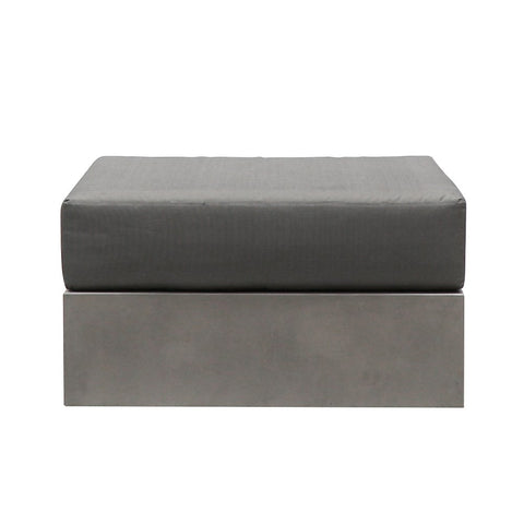 Concrete Cube Ottoman With Cushion Outdoor Seating Modern Rustic Minimalist Design