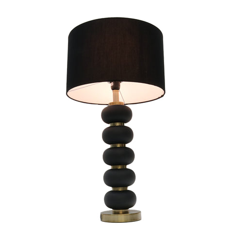 Ring Black & Brass Modern Table Lamp Light