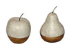 Lovely Apple & Pear Shabby Chic Shelf Ornaments - Copper Band Pattern