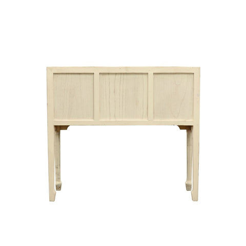 Shabby Chic Oriental Vintage Cream Bedside Console Sideboard Table