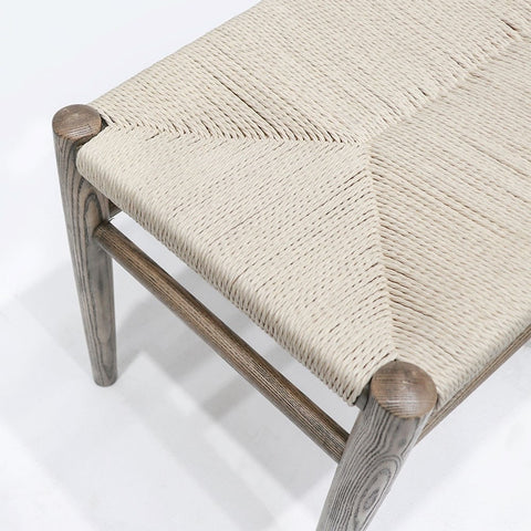 Joffre Natural Rattan Weave & Oak Wood Bench Seat 180cm