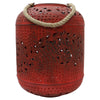 Red Mason XL Shabby Chic Rustic Metal Lantern Decorative Ornament