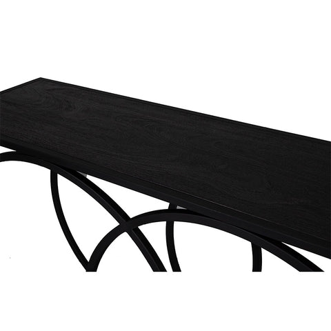 Circle Arty Geometric Black Wood Sideboard / Bookcase / Shelving Unit