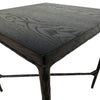 Blenheim Geometric Black Iron & Wood Side Table