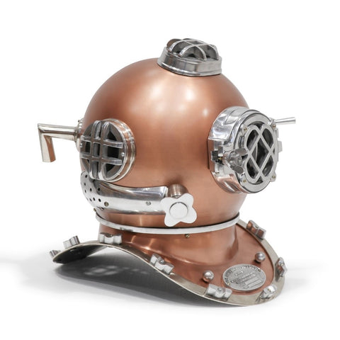 Full Size Replica Mark V Copper Diver’s Helmet Perfect Home Décor Ornament