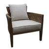 Sirocco Lounge Chair / Armchair Stylish Rattan & Oak - Linen