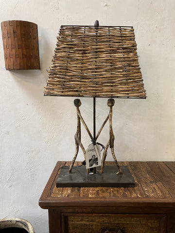 Friends Table Lamp With Splitwood Vera Shade - Hector Montero