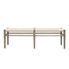 Joffre Natural Rattan Weave & Oak Wood Bench Seat