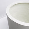 White Bullet Reinforced Concrete Outdoor Planter With Drainage - Medium