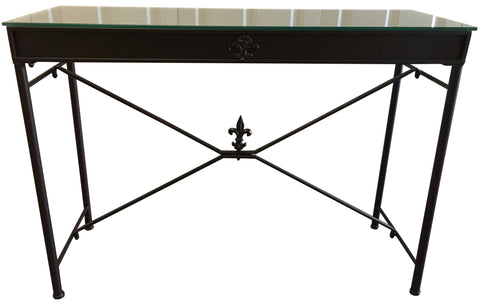 French Country Villa Hall Table Iron Fleur De Lys