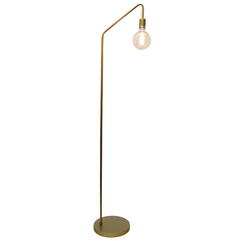 Gold Industrial Arc Modern Minimalist Floor Lamp Light