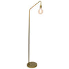 Gold Industrial Arc Modern Minimalist Floor Lamp Light