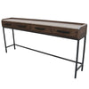 Dark Chocolate Carlton Charming Iron & Wood 1.8m Console Table