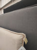 Christiano King Single Bedhead Headboard Black Linen