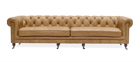 Ultimate Leather Luxury Sofa / Lounge Stanhope Chesterfield 4 Seater - Camel