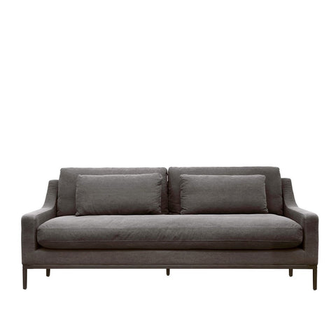 Relaxed Black Linen 3.5 Seater Azona Sophisticated Comfort Sofa / Lounge