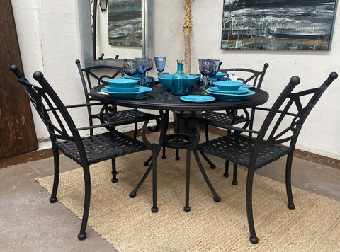 Luxury Round Santorini Outdoor Table Cast Aluminium - Last A Lifetime