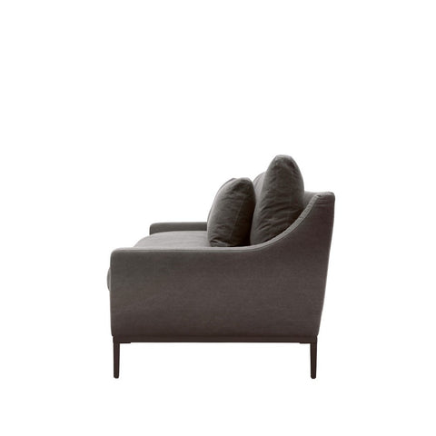 Relaxed Black Linen 3.5 Seater Azona Sophisticated Comfort Sofa / Lounge