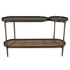 Amba Console Table / Hall Table Wood & Rattan Cane