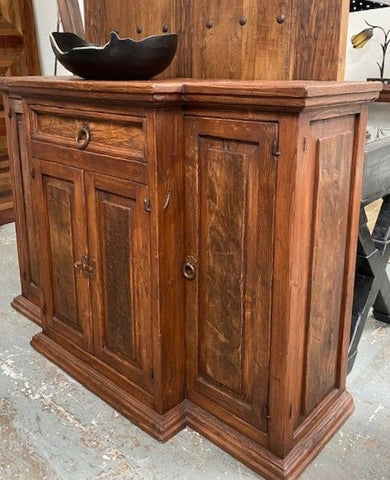 Authentic Solid Wood Sideboard / Foyer Unit Iron & Rustic Wood