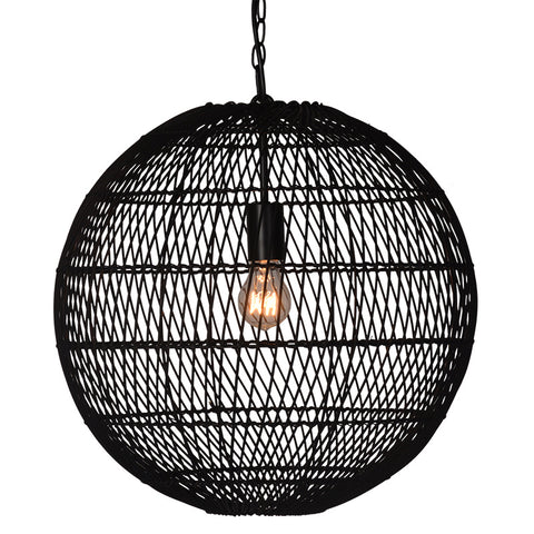 Iron & Rattan Net Ball Pendant Lamp Light - Romantic Modern Chic