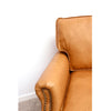 Rust Three Seater Brunswick Edwardian Leather Sofa / Lounge