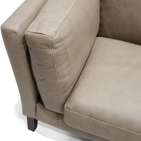 Modena Luxurious Riverstone Coloured Italian Leather Sofa Armchair