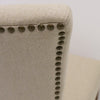 Oak & Cream Linen Modern Vintage Stud Detail Dining Chair