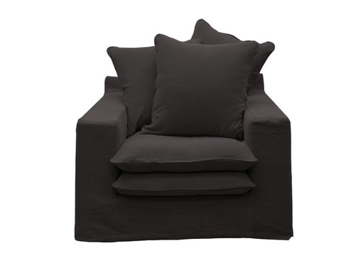 Keely Slipcover Sofa Lounge Chair / Occasional Chair Black Colour