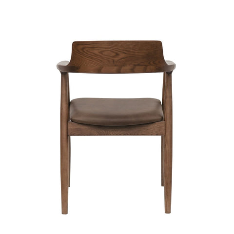 Ealing Dining Chair Brown Leather - Haute Couture