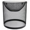 Geometric Black Iron Mesh Side Table With Glass Top