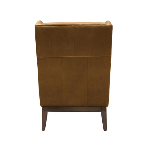 Hanover Tan Leather High Back Occasional Chair Armchair