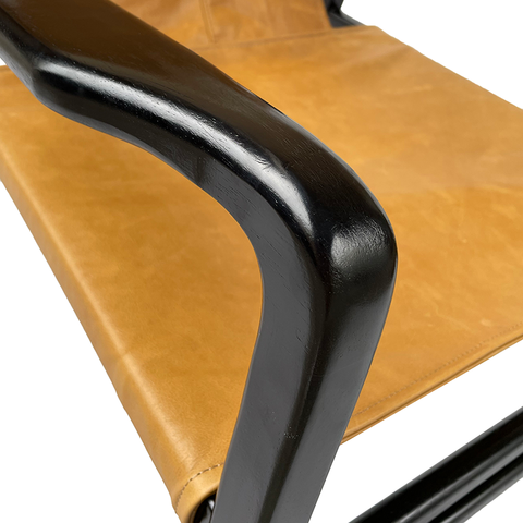 Louis Armchair / Occasional Chair Vintage Cognac Leather & Wood