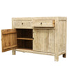 Natural White Washed Oriental 2 Door Sideboard Table