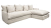 Lotus Luxurious Modern Slipcover 2.5 Seater Modular Sofa / Lounge RH Chaise Oatmeal Colour