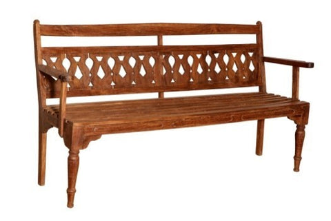 Antique Original Carved Wooden Bench Seat - Farmhouse Shabby Chic