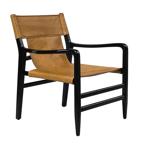 Louis Armchair / Occasional Chair Vintage Cognac Leather & Wood