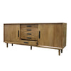 Miley Sideboard Handcrafted Modern Mangowood - 2 Doors With Shelves & 5 Drawers