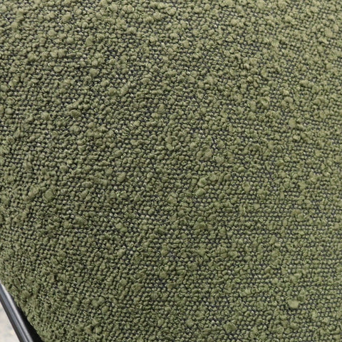 Lauro Slingback Club Chair Bouclé Green & Iron Modern Chic Lounge Chair Armchair