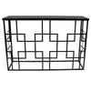 Railey Burnt Gold Iron Abstract Geometric Console Table