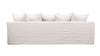 White Keely Slipcover Sofa / Lounge 3 Seater