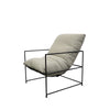 Lauro Slingback Club Chair Desert Linen & Iron Modern Chic Lounge Chair Armchair