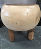 Natural Donut Shaped Solid Wood Side Table