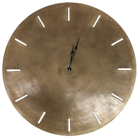 XL Aluminium Songo Antique Brass Clock Interior Design Decorative Showpiece