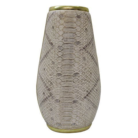 Unique Snake Hide Patterned Decorative Display Vase