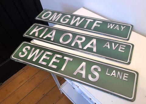 KIA ORA Ave Novelty Street Sign Wall Art Sign