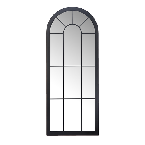Window Frame Style Wooden Arc Mirror