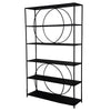 Circle Arty Geometric Black Wood Sideboard / Bookcase / Shelving Unit