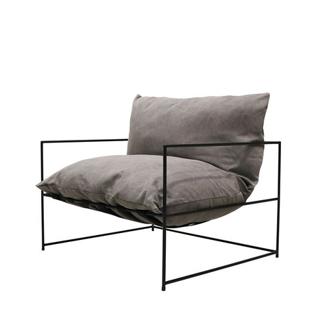 Charcoal Lauro Club Chair Large Lounge Chair - Contemporary Chic