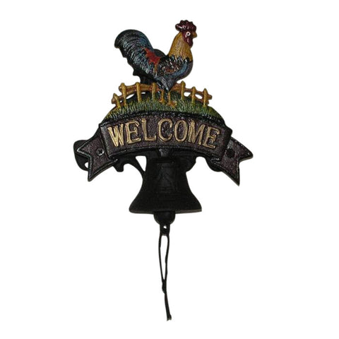 Cast Iron Rooster Door Bell Knocker Rustic Door Ornament